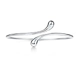 HMILYDYK Genuine 925 Sterling Silver Plated Jewelry Fashion Teardrop Bangle Bracelet For Gift