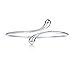 HMILYDYK Genuine 925 Sterling Silver Plated Jewelry Fashion Teardrop Bangle Bracelet For Gift
