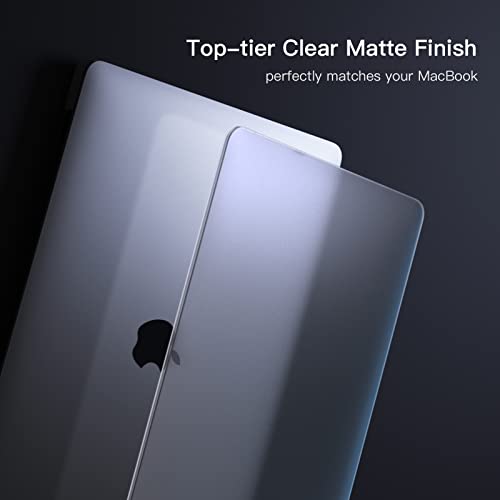 Soonjet Invisible Armor Compatible for MacBook Air 13 inch Case M1 2020 2019 2018 [Sturdy & Durable] [ Shockproof Protector ] Protective Hard Shell Cover for Laptop A2337 A2179 A1932 - Matte Clear