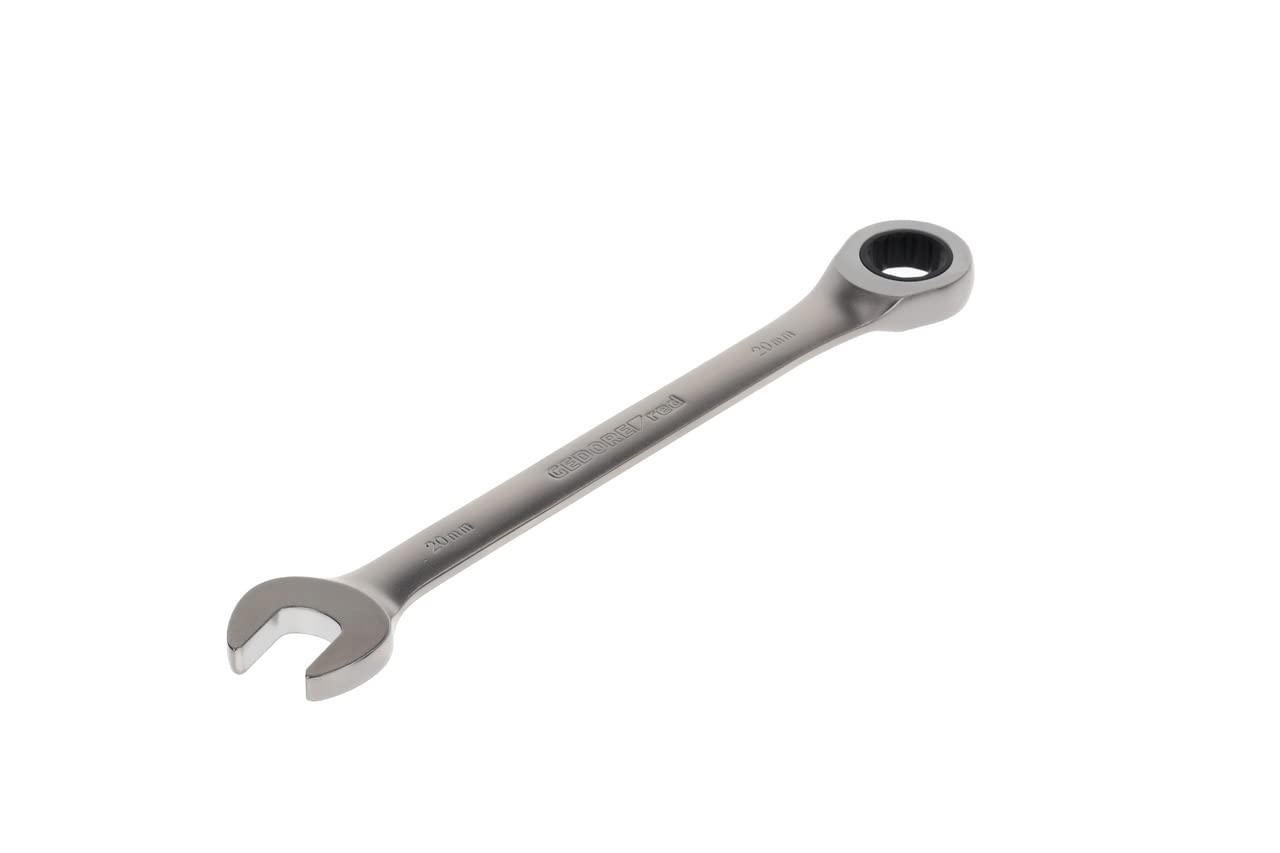 GEDORE red Combination ratchet spanner, with ratchet, AF 20 mm, Flat, Bi-hex, Spanner, R07100200