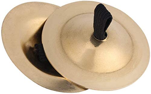 Finger Cymbals for Belly Dancing, 2Pcs Brass Tibetan Tingsha Zills, Yoga Spiritual Buddhist Chimes Hand Percussion Instrument