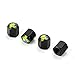 HYFML Zinc Alloy Black Tire Valve Cap for Volvo A Set of Four pcs
