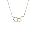 Happiness Serotonin Molecule Necklace For Women, Happy Serotonin Necklace, Science Jewelry For Women, Ideal Necklaces For Teacher, Professor, Chemistry Grad, And Science Lovers (Rose Gold)
