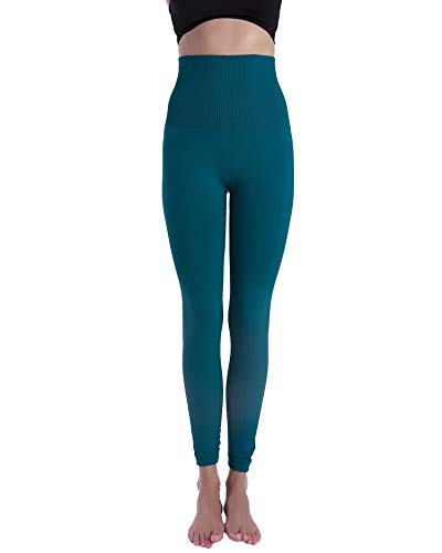 Homma Premium Thick High Waist Tummy Compression Slimming Leggings (Small, F.Teal)