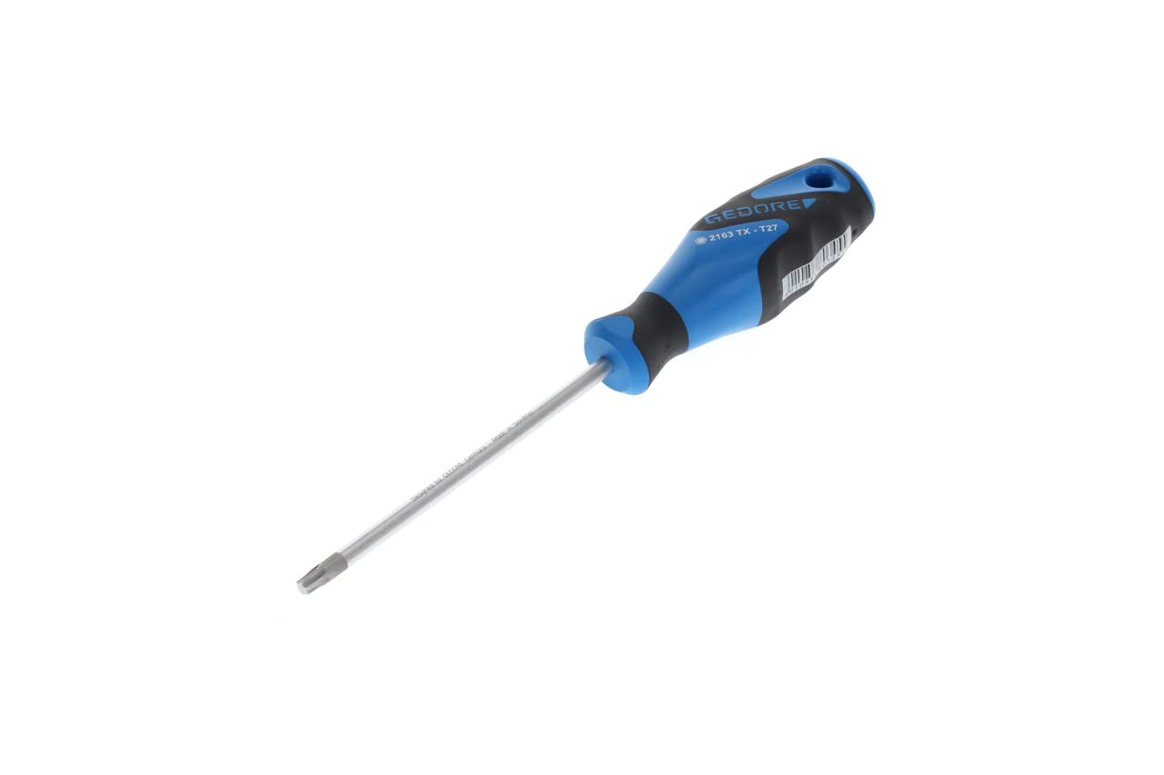 GEDORE Screwdriver Torx T27, Screwdriver, 3-component handle, length 215 mm, Tool, 2163 TX T27, Steel