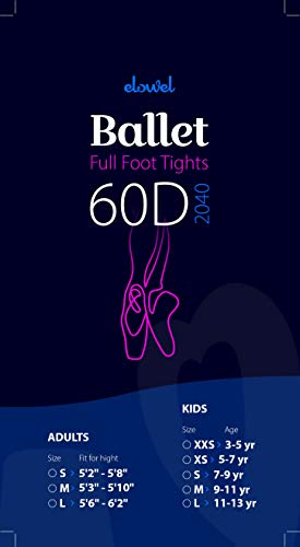 Elowel Dance Ballet Girls Dancing Tights Black Size XXS 2 Pack
