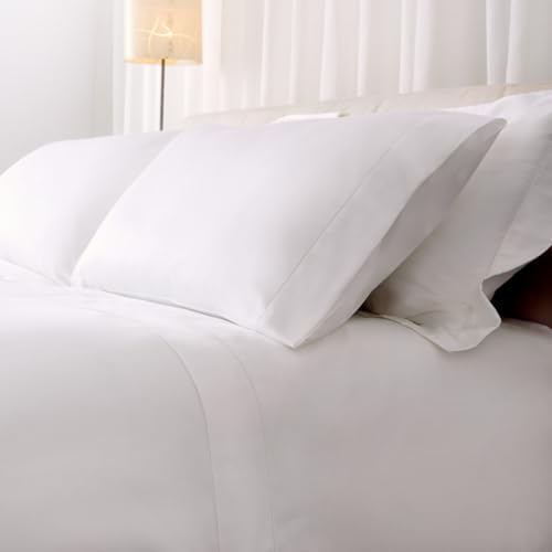 Fantasy Sateen White - Set di lenzuola per letto da 105 a 180 x 280 cm + cuscino 50 x 125