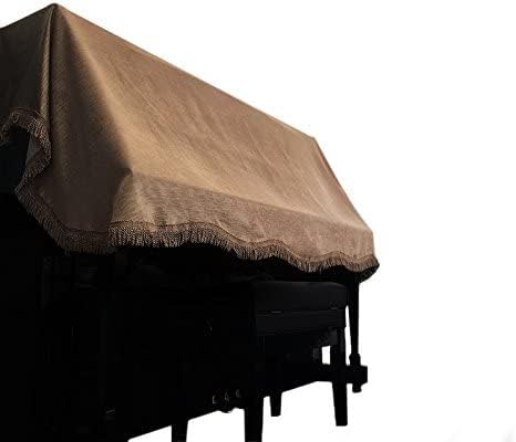 Clairevoire Upright Piano Dust Cover | Venezia Brown | Polyester Blend | Water Repellent | Fits Most Standard Uprights
