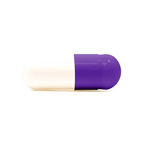 Capsuline Colored Gelatin Empty Capsules Size 00 Purple/White 1000 Count
