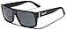 LOCS Super Flat Top Original Gangsta Shades Hardcore Sunglasses - Black