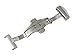 Uyoung 22mm Stainless Steel Brushed Silver Double Push Button Butterfly Deployment Clasp