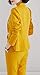 Women's Two Pieces Blazer Office Lady Suit Set Work Blazer Jacket and Pant (YellowKZ2-689, S)