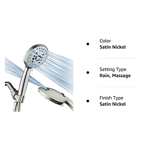 AquaCare High Pressure 8mode Handheld Shower Head Anticlog Nozzles