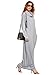 Verdusa Women's Casual Long Sleeve Cowl Neck Loose Pocket Shift Long Maxi Dress