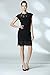 MEROKEETY Women's Sleeveless Lace Floral Elegant Cocktail Dress Crew Neck Knee Length for Party