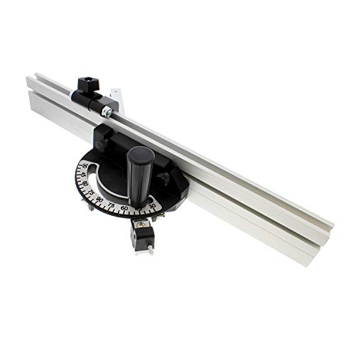 DCT Table Saw Fence and Miter Gauge for Table Saw with 3/8in x 3/4in Miter Saw Fence Bar - Table Saw Gauge, 18 Inch