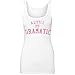 Customized Girl A Little Bit Dramatic Tank Top, White Tank Top Woman - Semi-Fitted Gildan Womens White Tank Top