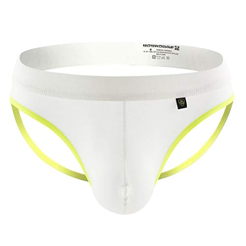 Mlide Calzoncillos deportivos Men's Supporter Performance Jockstrap Underwear Sports White - Thumbnail 4