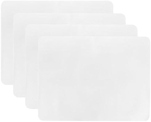 Lesirit 15.7"x11.8" Waterproof Non Slip Silicone Kids Placemat Pack of 4 (White)