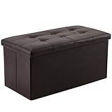 YOUDENOVA 30 inches Folding Storage Ottoman, 80L