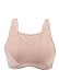 Full Figure Plus Size No-Bounce Camisole Sports Bra Wirefree #1066 Café