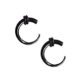 Black Curve Stainless Steel Ear Plugs Expander Stretcher Tapers (3mm)