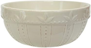 Signature Housewares Sorrento Collection Set of 2 Mixing Bowls, 8-Inch and 9-Inch, Ivory