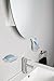 Croydex Orwell Oval, Recessed or Surface Mount, Hang 'n' Lock Easy Installation Medicine Cabinet , 21''W x 31''H, Aluminum