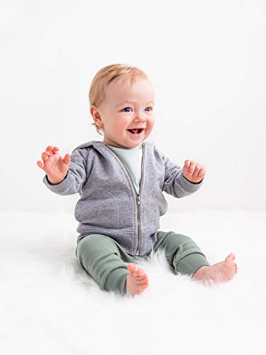 Colored Organics Baby Unisex Organic Cotton Infant Cruz Jogger Pants - Thyme Green - Newborn 0-3M