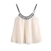 Napoo Womens Vest, Casual Sleeveless Chiffon Embroidered Cami Top