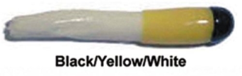 Photo 1 of 1.5" Three Color Crappie Tube/BLK/YLW/White (10 PK)
