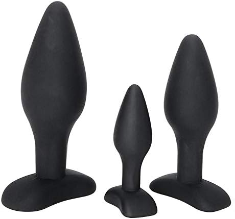 Plug Trainer Men|Man|Gentleman|Male} Toy for 3Pcs/Set ProductMassager Black Excited Blockage Blockage Shop Plugs S/M/L Blockage Blockagee Women