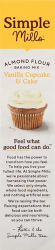 SIMPLE MILLS ALMOND FLOUR BAKING MIX, VANILLA CUPCAKE & CAKE MIX – GLUTEN FREE, PLANT BASED, PALEO FRIENDLY, 11.5 OUNCE (PACK OF 1)