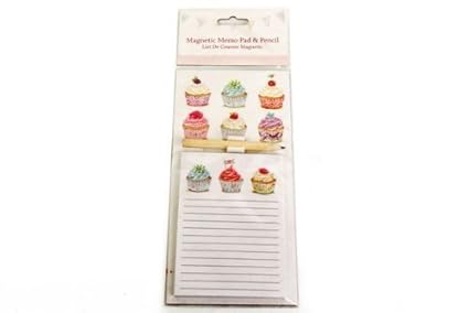 Bloc de notas vintage con diseño de tartas magnético con lápiz ...