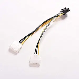 iTellzone 16cm 8 Pin PCI Express Male to Dual LP4 4Pin Molex IDE Power Cable Adapter EPS