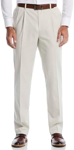 savane men's pleated select edition crosshatch dress pant Savane Stretch Crosshatch Dress Pants Men's 58x32 Flax Straight Fit Pleated NWT