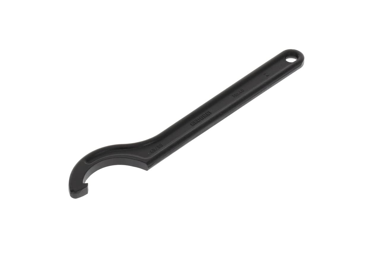 GEDORE Hook spanner with lug, for Slotted nuts, AF 45-50 mm, Tip dia. 5 mm, Ratchet spanner, 40 45-50