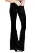 Women's Fashion Thick Velvet Bell Bottom High Waist Flared Pull On Stretch Pants USA