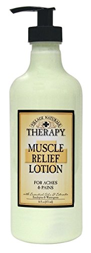 Village Natutrals Aches + Pains Muscle Relief Lotion 16 Ounce (473ml) (2 Pack)