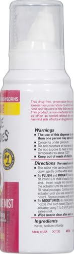 LITTLE REMEDIES STERILE SALINE NASAL MIST, SAFE FOR NEWBORNS, 3 OZ