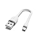 Satechi® Flexible Micro USB to USB Cable - Compatible with Android, Windows, HTC, LG, Nexus and More (White, 6 Inches)