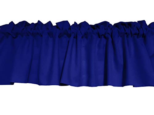 Zen Creative Designs Solid Royal Blue Poplin Window Valance 58 Inch Wide (16