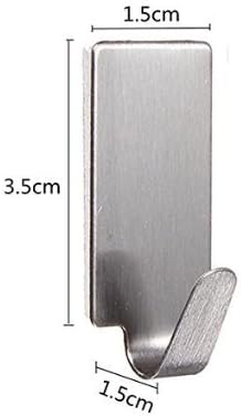 Homesoul celebration gift Stainless Steel Wall Hooks, Small, Silver -Set of 24 Pieces.