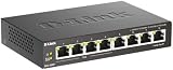 D-Link DGS-1008P 8-Port Gigabit Unmanaged Desktop PoE Switch 80W Fanless Metal view 3