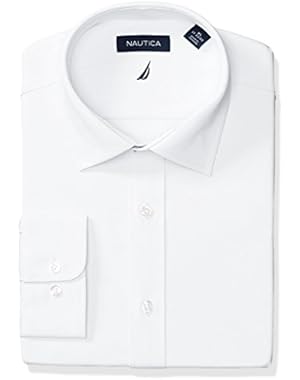Men's Non-Iron Tech Classic Fit Spread Collar Solid Dress Shirt