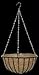 Gardman R409 Black Traditional Hanging Basket with Coco Liner, 16