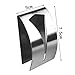 SUMAJU 2 Pieces Self Adhesive Stainless Steel Modern Silver Towel Hooks, 2 Hooks, 2.5 lbs Max Weight, Rust Resistant, Wall Mount, Kitchen & Bathroom