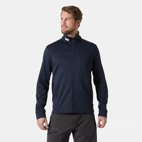 Herren Crew Fleece Jacke, Marineblau, L