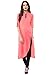 Janasya Women's Pink Indo Western Crepe Kurti X-large
