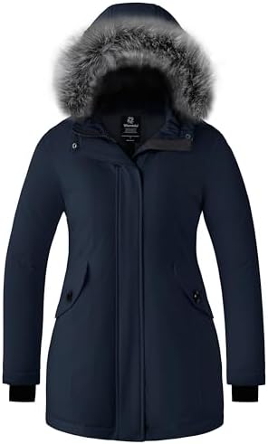 1 Madison Expedition Women's Faux Fur Hooded Parka Jacket (Olive